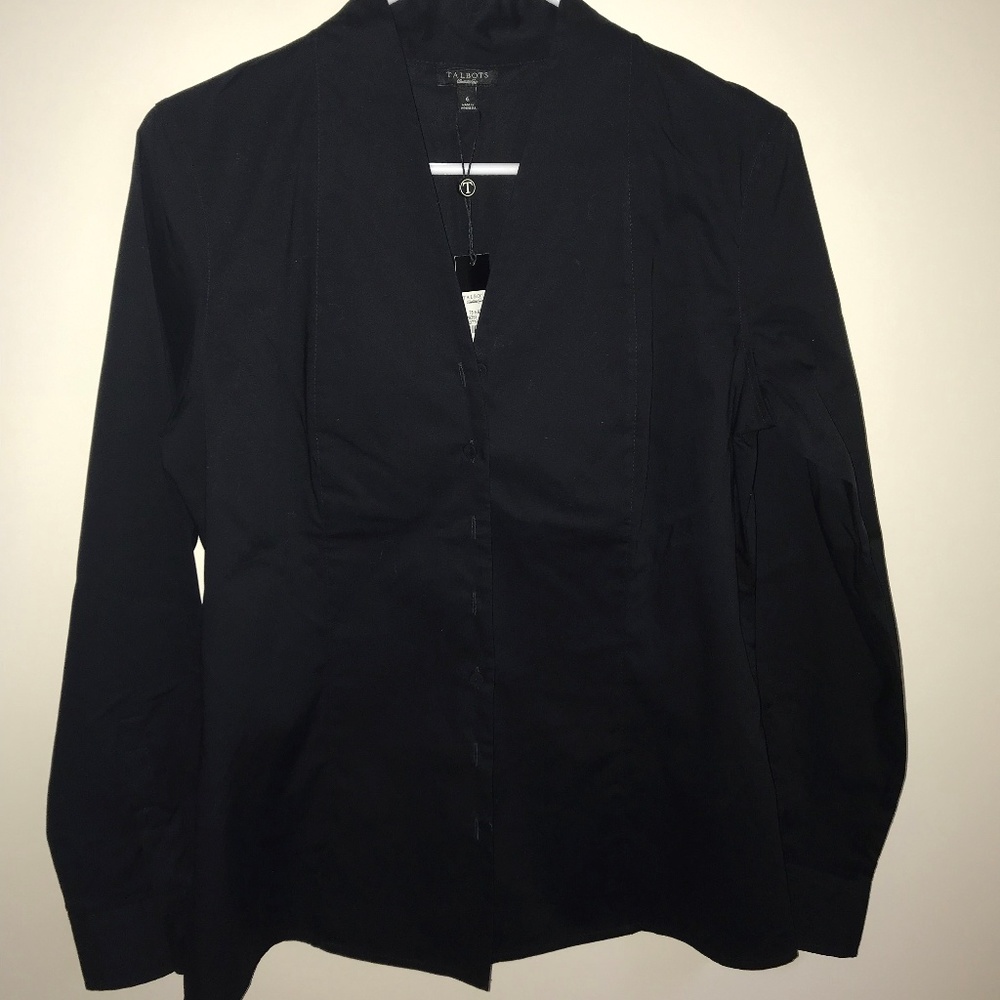 Talbots Black Professional Blouse